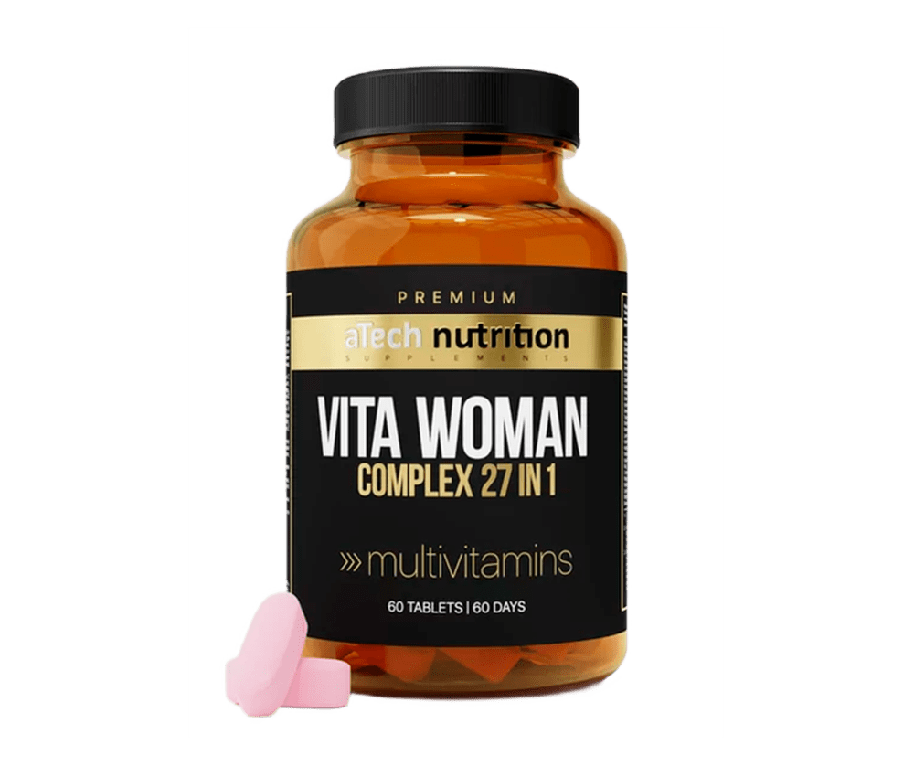 Купить Женские Витамины VITA WOMAN Complex 7490₸ от aTech 60 капсул в  Алматы, Астане, Караганде, Павлодаре, Усть-Каменогорске | Iron Addicts